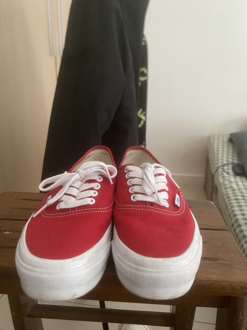 Vans Red Chili Authentic/Macbet (Category: Dress Shoes) located in Manila. Submitted by immanuel2bc (Listing ID 1470001510, Image 2). Description: Vans red authentic Size 8.5 Used thrice only for ( ₱4,000) Macbeth brand new for skating Size 8 for (1500) Take all (₱5,000).