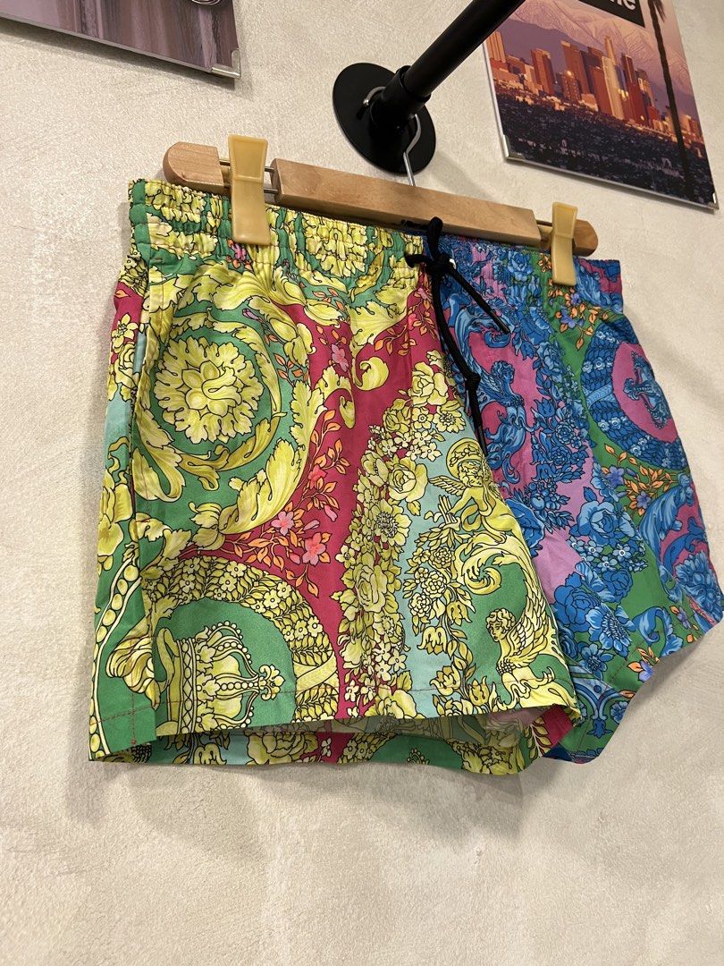 Versace Fluo Barocco Swim Shorts (Category: Swim Trunks & Board Shorts) located in Quezon City. Submitted by shanks. (Listing ID 1470050256, Image 3). Description: Versace Fluo Barocco Split Patchwork Beach/Swim Shorts Size : 5 Dimensions : Length : 12 inches Waist : 32 inches Sign if wear in good condition .