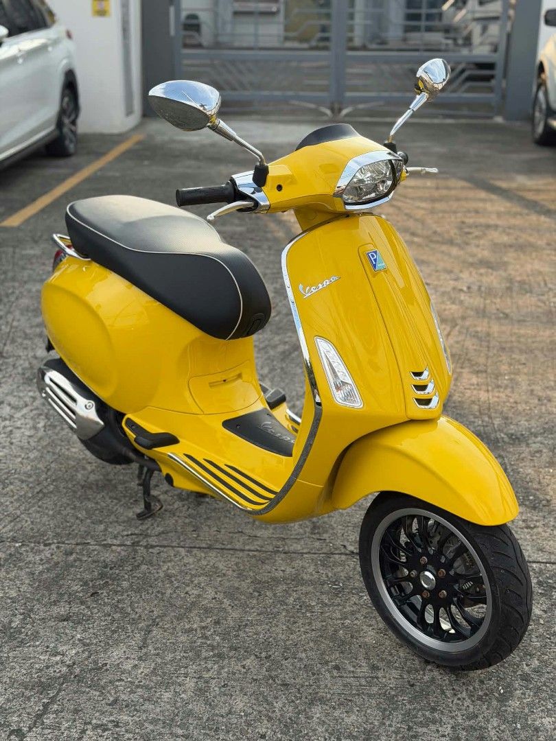 vespa sprint 150 (Category: Motorbikes for Sale) located in Quezon City. Submitted by authenticbagsph (Listing ID 1470117974, Image 2). Description: forsale or swap vespa sprint 150 2026 acquired almost new complete original papers ready to transfer registered until 2030 all original paint all casa markings still intact current odo 17 only not tampered unli scan all stock 2 orig keys (blue/brown) owner's manual/booklet sales invoice bgc vespa no 