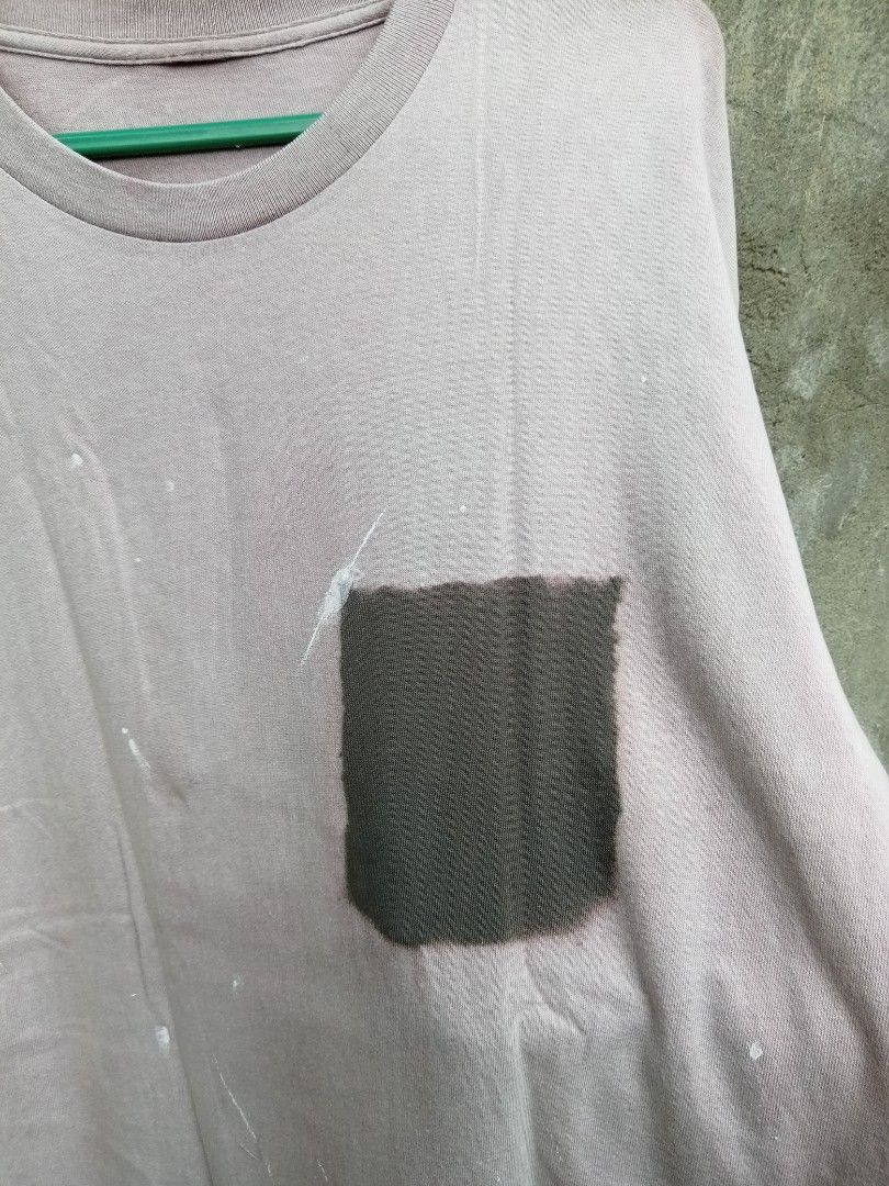 Vintage 00's Faded Ghost Pocket Tee w/ Paint Stain (Category: Tshirts & Polo Shirts ) located in Cabadbaran. Submitted by reizen_ace051823 (Listing ID 1464190910, Image 3). Description: - good condition - size large to xl - dimes L29.5 x W22 - safe to stretch.