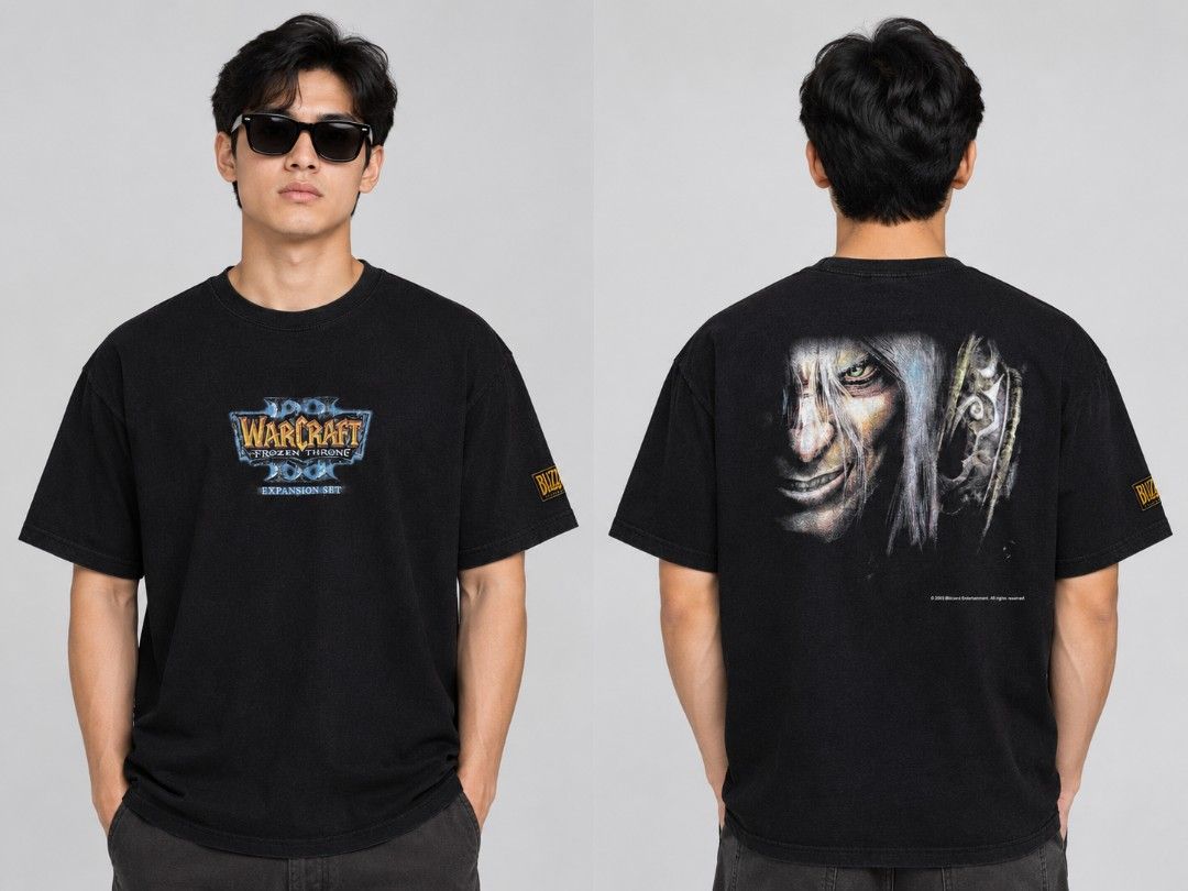 ✅Vintage 2002 Warcraft Shirt (Category: Tshirts & Polo Shirts ) located in Dumaguete. Submitted by good_stuff_dgte (Listing ID 1469954194, Image 1). Description: ✅Vintage 2002 Warcraft Shirt -₱2500 -Size large (22x27) -Color rate 9/10 -Issue: very minimal damage lang sa neck (see last 3 pics).