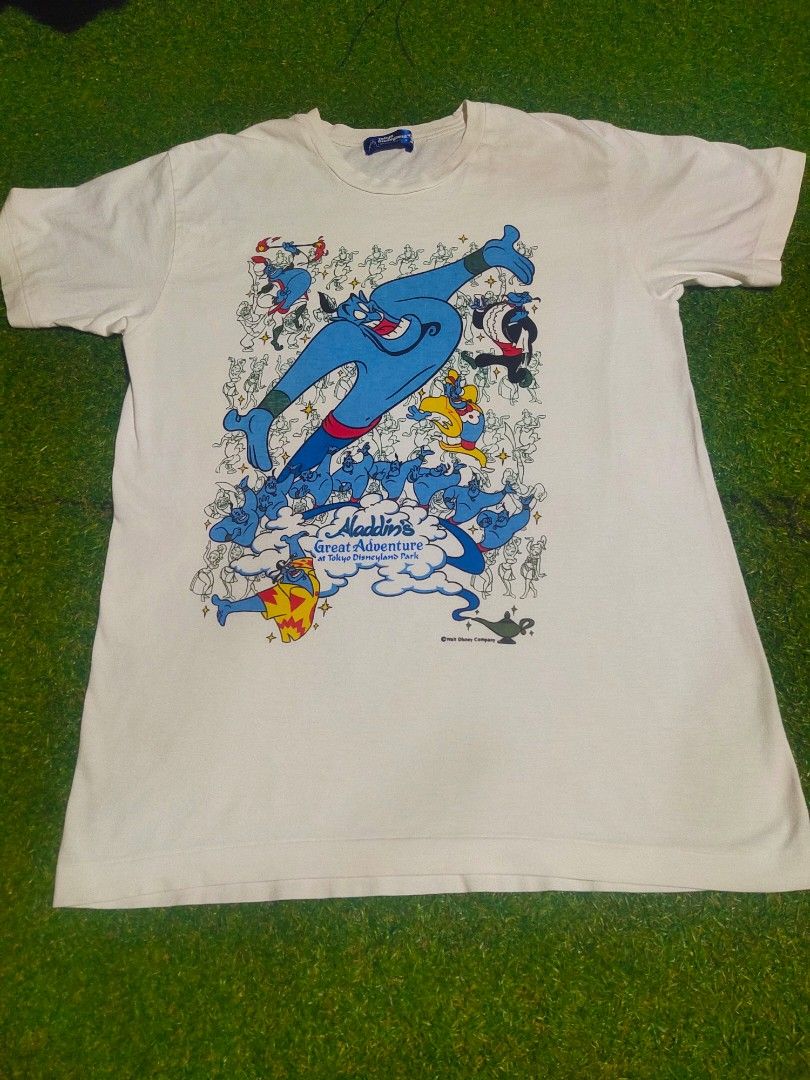 Vintage 90' Aladdin Genie Tokyo Disneyland, Men's Fashion, Tops & Sets ...