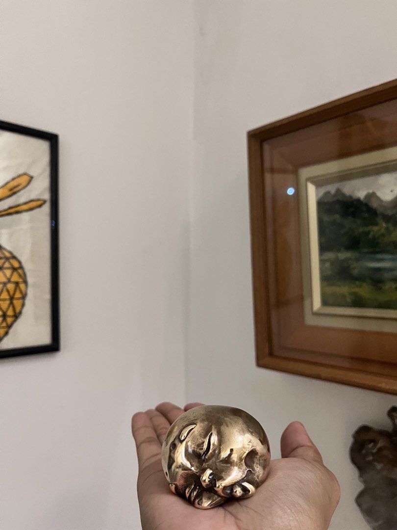 Vintage Brass Sleeping Buddha (Category: Other Home Decor) located in Taguig. Submitted by frank63studio (Listing ID 1469987760, Image 2). Description: Vintage Brass Sleeping Buddha 1,750php solid brass heavy ( 322 grams ) newt polished with tarnish 2" x 1.5".
