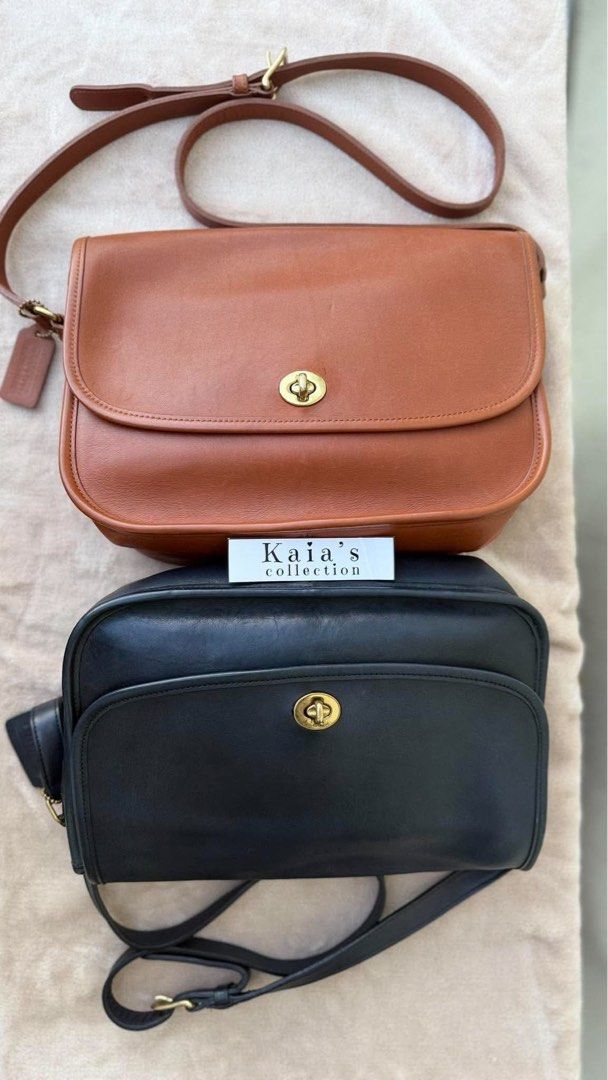 Vintage Coach City Style 9790 (Category: Cross-body Bags) located in San Jose. Submitted by kaia_collection (Listing ID 1470139178, Image 2). Description: Beautiful vintage bag, structurally intact and functional. Note: The bottom corner features a stiff, misshapen leather bulge. The leather here has hardened but is completely sturdy with no structural cracking or open tears. With original hangtag and strap .