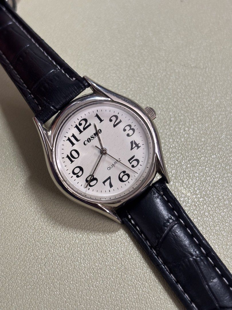 Vintage Cosmo (Category: Men's Watches) located in Bacolod City. Submitted by archives_by_k (Listing ID 1469998747, Image 2). Description: Authentic Japan 34mm crown included 10mm 16mm lig width Working Quartz.