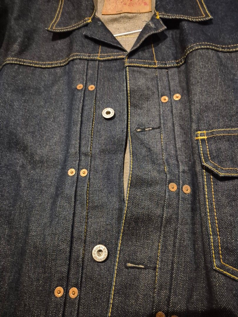 Vintage Evisu Denim Jacket (Category: Coats, Jackets and Outerwear) located in Caloocan City. Submitted by gandimyt-52436 (Listing ID 1469953864, Image 3). Description: Vintage Evisu Denim Jacket in great condition Length - 62cm Fits L-XL.