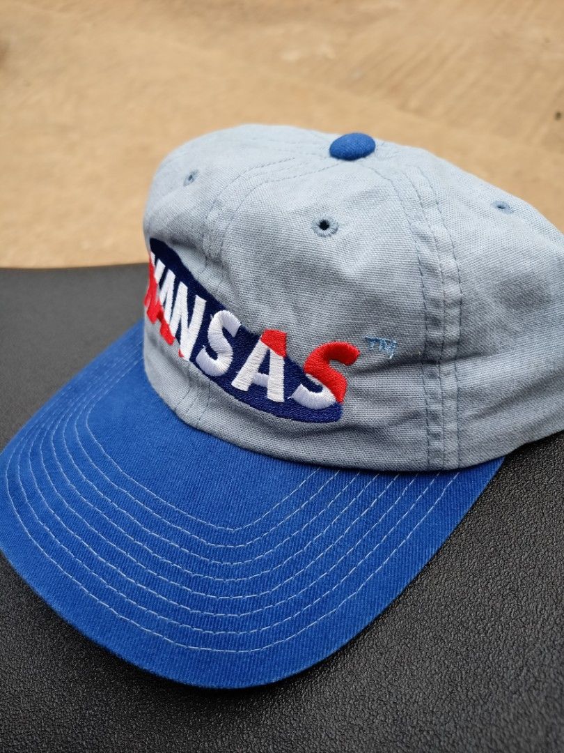 Vintage Kansas Jayhawks Hat (Category: Caps & Hats) located in Abucay. Submitted by vcc.plug (Listing ID 1469967404, Image 3). Description: One size fits all • Adult Low Pro Still in excellent • No major flaws.