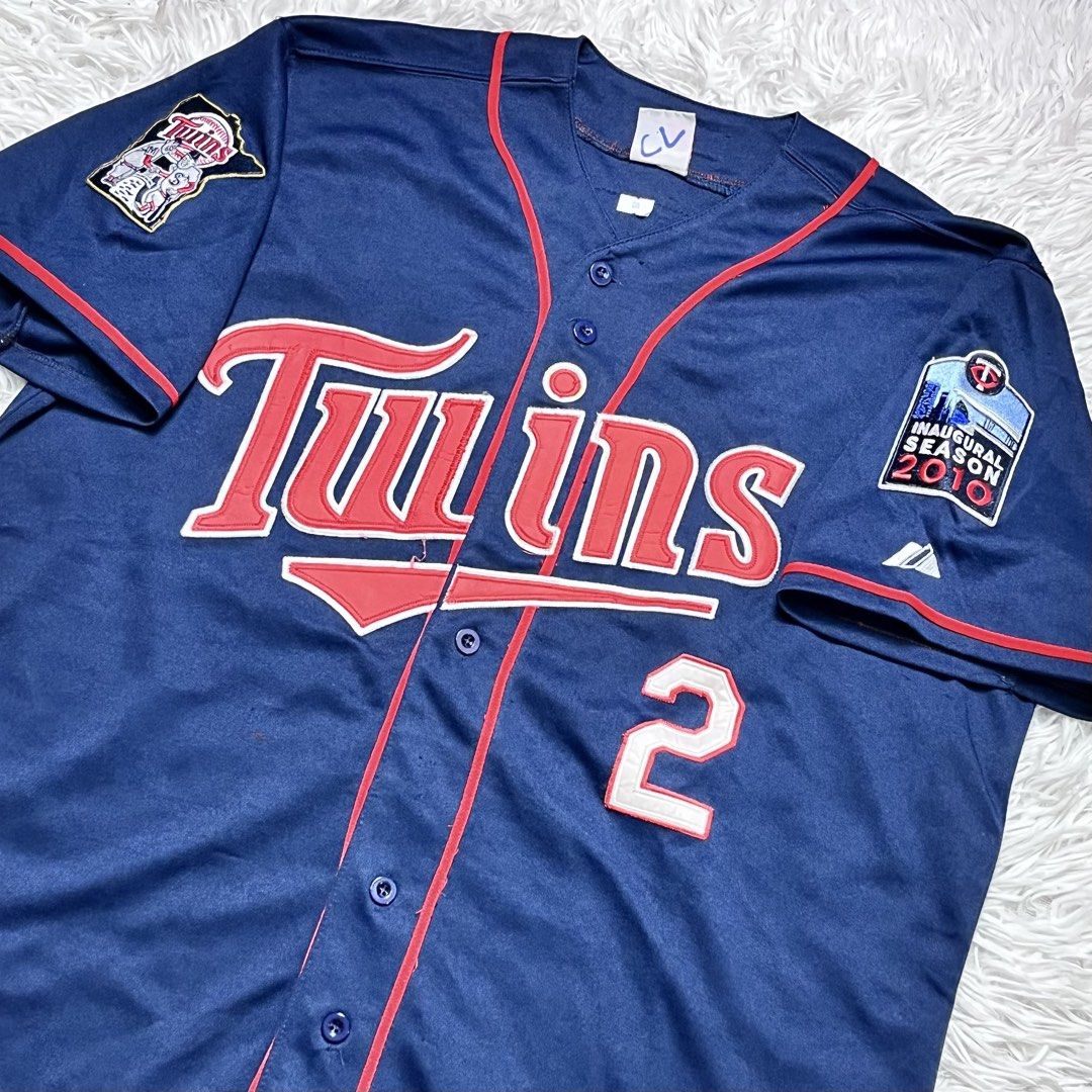 Vintage MLB jersey (Category: Activewear) located in Baguio. Submitted by sellingtonshop (Listing ID 1469963542, Image 3). Description: u8. Vintage Minnesota Twins Baseball Jersey #2 Span by Majestic Size: XL Dimes: 32*27 Condition: Very Good Issue: small runs and and stains Mine: 780 Steal: 880 Grab: 980.