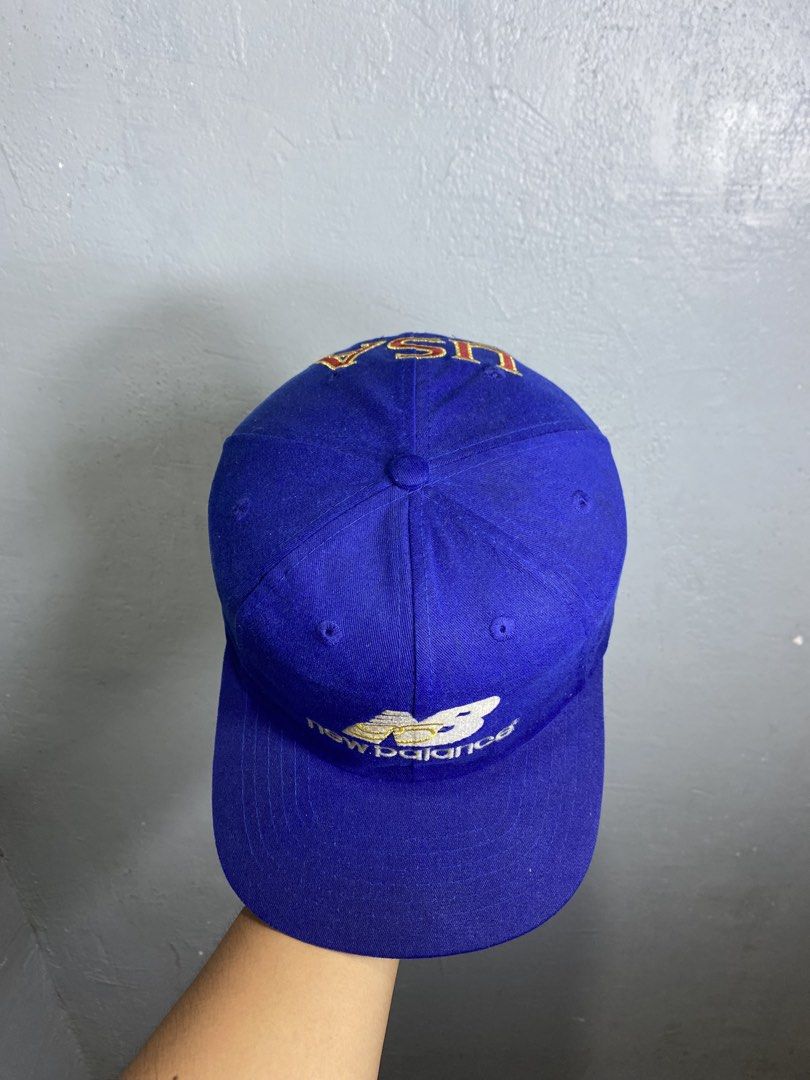 Vintage New Balance USA Blue Strapback Cap (Category: Caps & Hats) located in Bacong. Submitted by crommermann (Listing ID 1470074041, Image 3). Description: NEW BALANCE USA 🏷️ + 90 shipping fee OSFA -Condition 9.5/10 -Color Rate 9.5/10 Excellent Condition Color may vary due to lightning Very Presentable when Worn Need Wash Pm/Dm Visayas Dumaguete loc J&T Courier Express 🚛🚛🚛.