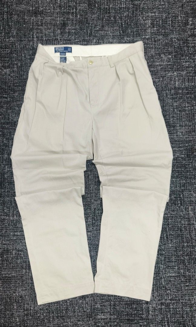 Vintage Ralph Lauren (Category: Chinos) located in Angeles City. Submitted by bapthrift (Listing ID 1469999039, Image 1). Description: Vintage cream Ralph Lauren excellent Condition Color rate 9.5/10 Perfect for Office pants Dimes W32XL42 Hem 8.5 850+shipping.