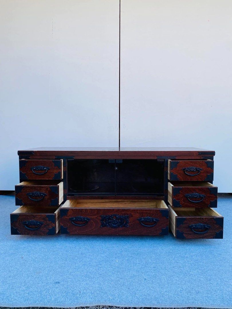 Vintage Tansu Tv Rack with Drawers (Category: TV Consoles) located in Manila. Submitted by elliefurnies31 (Listing ID 1470033813, Image 2). Description: "JAPAN SURPLUS" VINTAGE TANSU TV RACK DRAWERS SIZE: 47L" x 18W" x 20H" inches (AS-IS ITEM) IN GOOD CONDITION.