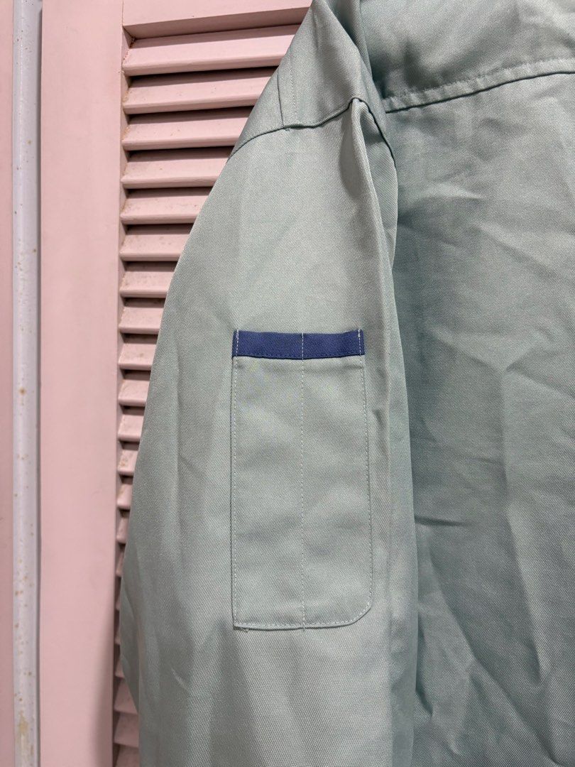 Vintage Utility Jacket (Category: Coats, Jackets and Outerwear) located in Muntinlupa City. Submitted by sukimum (Listing ID 1469980276, Image 3). Description: Thrifted mint korean utility jacket. Actually cute for casual wear or as part of a costume.