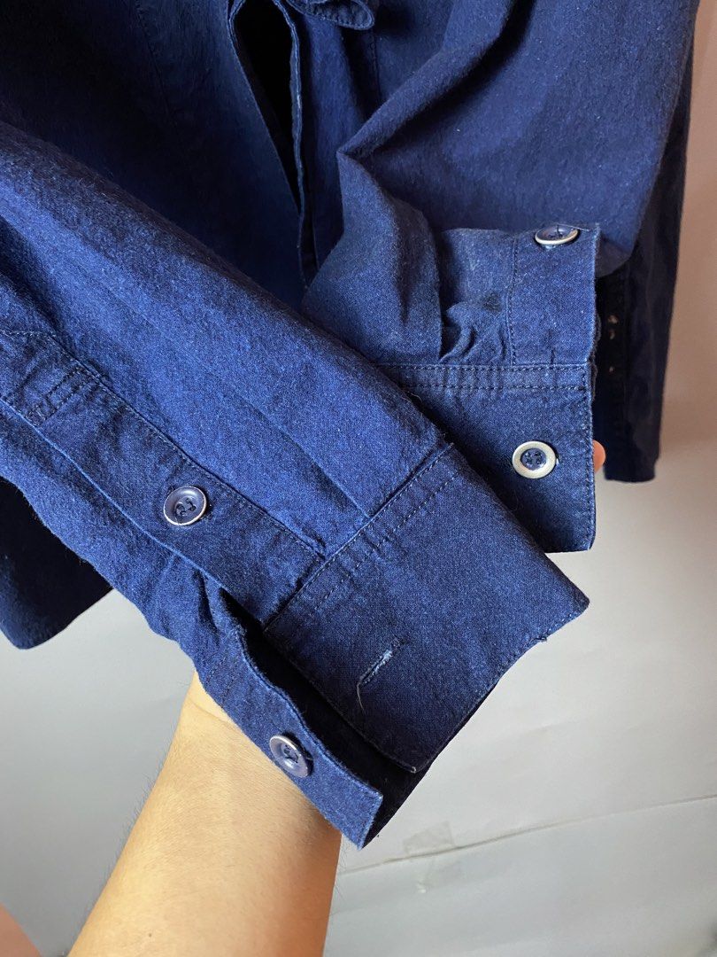 VISVIM Kimono Shirt- Denim (Category: Coats, Jackets and Outerwear) located in Quezon City. Submitted by loloyz123 (Listing ID 1470074295, Image 3). Description: VISVIM Kimono Shirt- Denim Condition: Very good Color rate: 10/10 Color: Blue Size: 1 L: 25 W: 20 inches.
