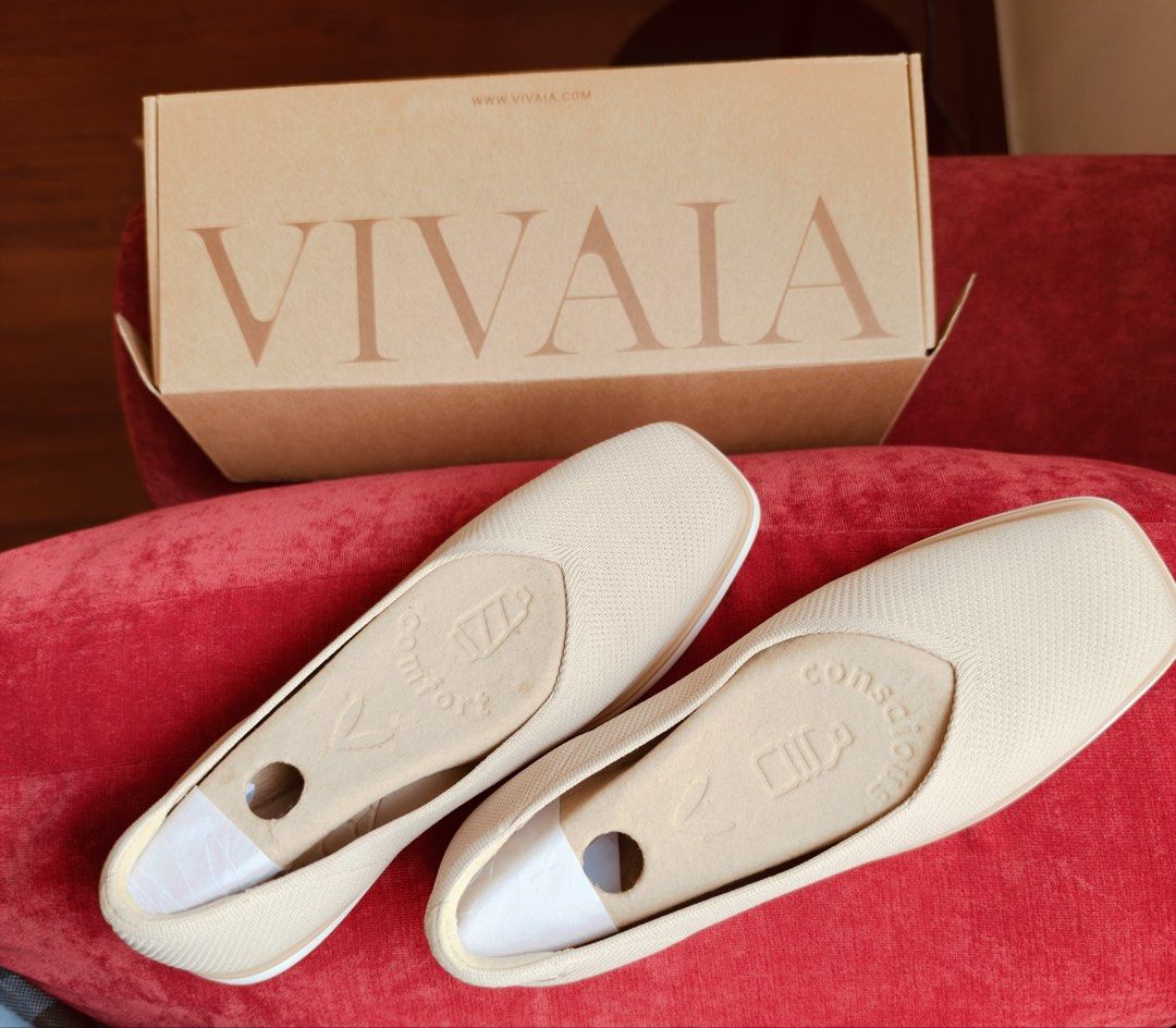 Vivaia Mabel / EU 36.5 / almond (Category: Flats & Sandals) located in Quezon City. Submitted by konzum (Listing ID 1470008234, Image 1). Description: It’s a square-toe dress flat designed for all-day standing and business-casual wear. EU size 36.5 (US 6) Materials: Eco-friendly, water-repellent upper and machine-washable design. Used only once; bought via Vivaia online for PHP 7,989 (August 2026). RFS: wrong size ** price still negotiable .