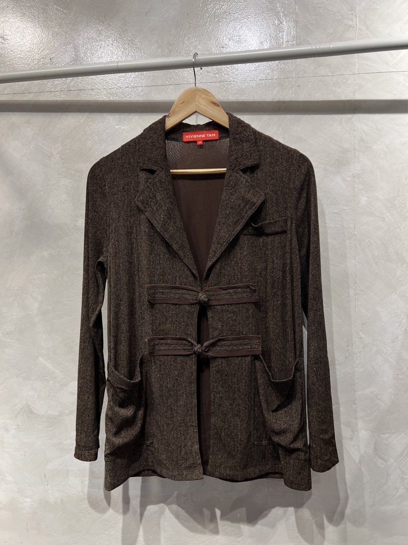 Vivienne Tam - Frog Knot Clousure Blazer (Category: Coats, Jackets and Outerwear) located in Quezon City. Submitted by cityboycrates_ph (Listing ID 1470035641, Image 1). Description: Size: XS Material: Nylon Made In: China Condition: Excellent Color rate: 9.5/10 Issue: None Exact metrics shared upon inquiry. Take a quick moment to double-check the size & condition. Once an order is placed and confirmed, we may not be able to make changes or offer