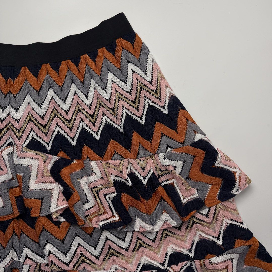 Vivienne Tam Multicolored Zigzag Flare Skirt (Category: Skirts) located in Quezon City. Submitted by beastmnl (Listing ID 1470044718, Image 2). Description: Waist 27 ++ Length 31.5 .