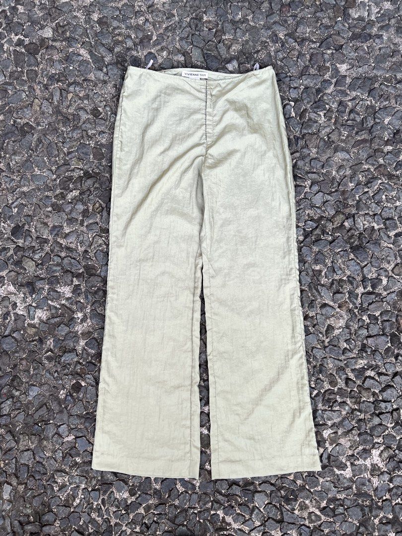 Vivienne tam vintage trousers (Category: Other Bottoms) located in Quezon City. Submitted by shanks. (Listing ID 1470048335, Image 1). Description: Vivienne tam vintage trousers Size : 1 Dimensions : Length : 39.5 Inseam : 29 Leg opening : 10.5 Knee : 9.5 Thigh : 11.5 Front rise : 10 Waistline : 30 Issue : None .