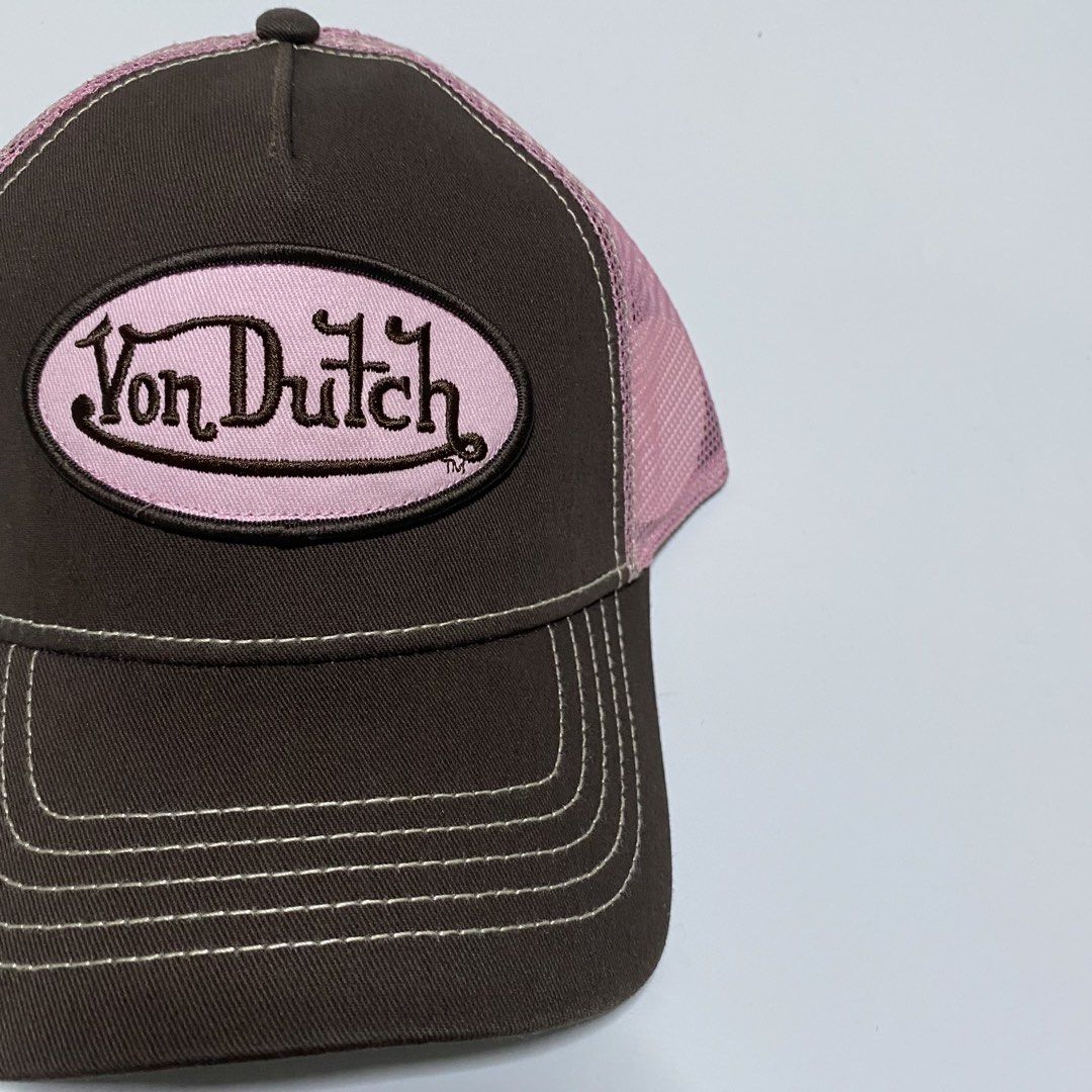 von dutch choco pink trucker hat (Category: Caps & Hats) located in Quezon City. Submitted by hatlocker (Listing ID 1470029579, Image 2). Description: ₱850.00 only dm.