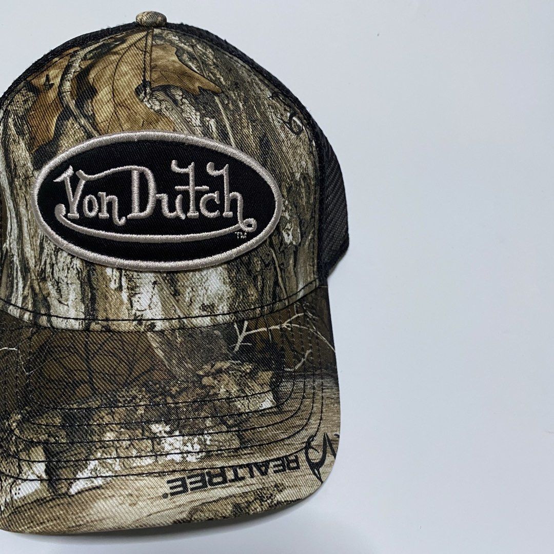 von dutch real tree hat (Category: Caps & Hats) located in Quezon City. Submitted by hatlocker (Listing ID 1470029700, Image 2). Description: ₱450.00 only dm has hole on the right panel.
