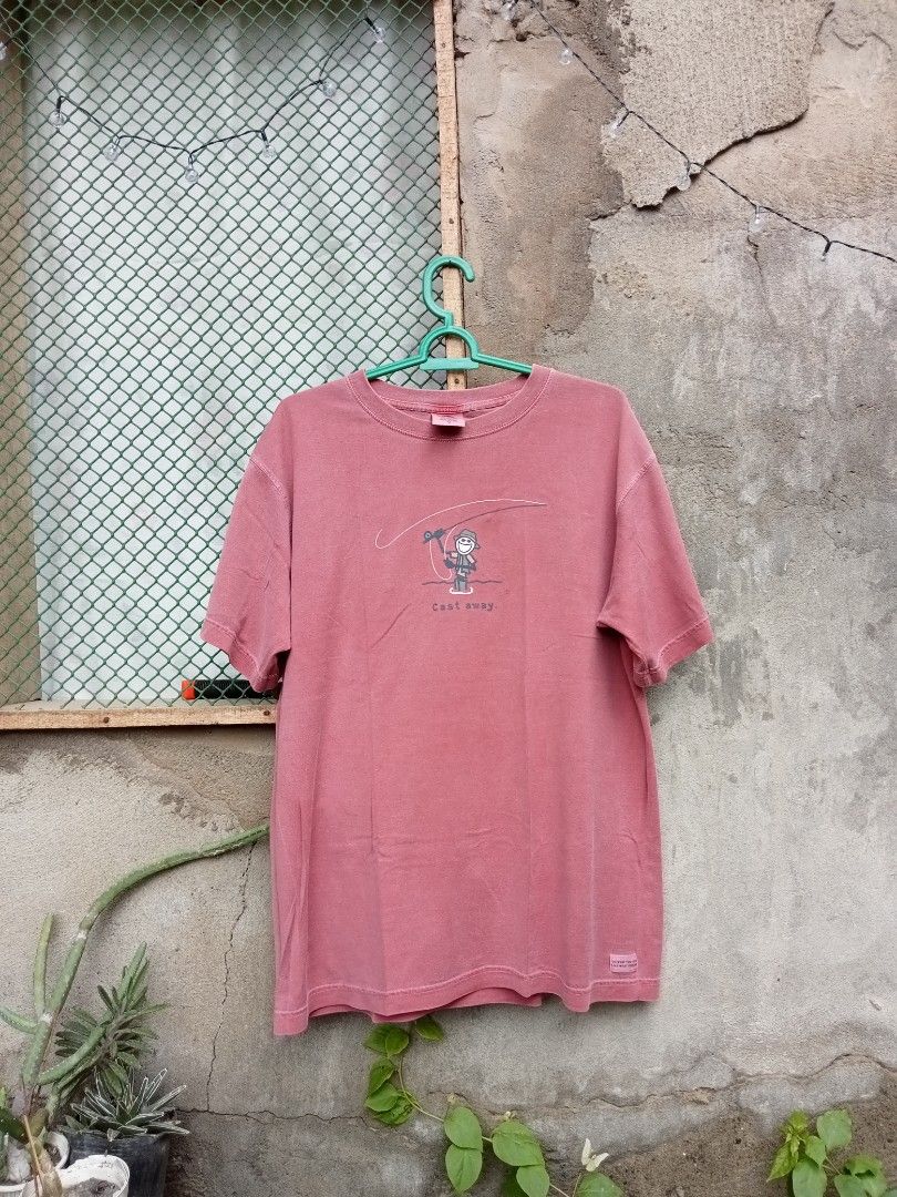 Vtg Fishing Tee Stick Man (Category: Tshirts & Polo Shirts ) located in Cabadbaran. Submitted by reizen_ace051823 (Listing ID 1470027697, Image 1). Description: - condition 9/10 - minimal hairlines - size medium on tag - dimes L28 x W22.5.