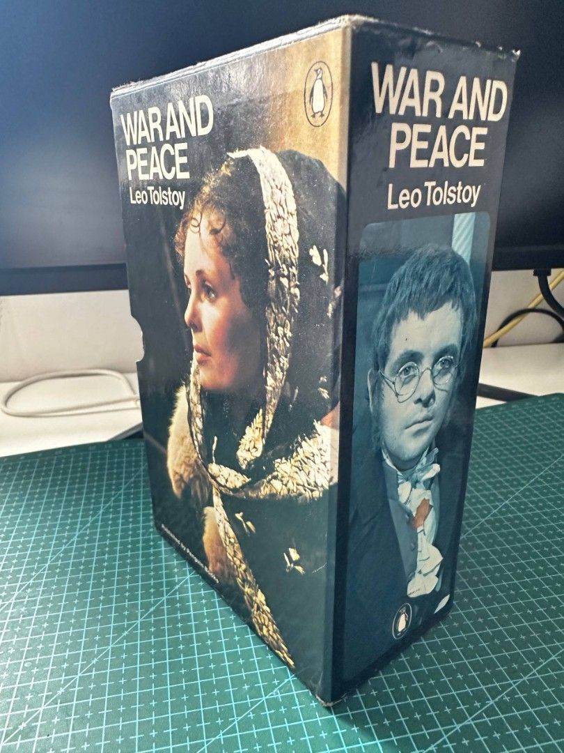 War and Peace Boxed Set Leo Tolstoy Penguin Classics (Category: Storybooks) located in Imus. Submitted by t0t3fairi3 (Listing ID 1469224297, Image 2). Description: Penguin Classics edition of Leo Tolstoy's War and Peace. Includes two paperback volumes and the original storage box. Books have minor shelf wear but pages are fully intact. A fantastic read for literature fans!.