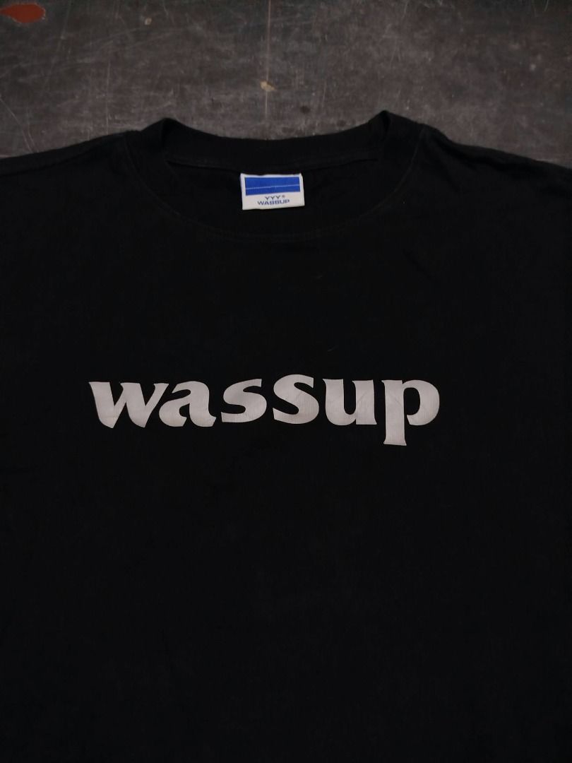Wassup Script Logo T-Shirt (Category: Tshirts & Polo Shirts ) located in Caloocan City. Submitted by silverdragon_aaed38 (Listing ID 1470115037, Image 3). Description: Wassup Script Logo T-Shirt Complete Tags Size Large Dimes W 22 L 26.5 Color Rate: 10 No Issue 480 +sf.