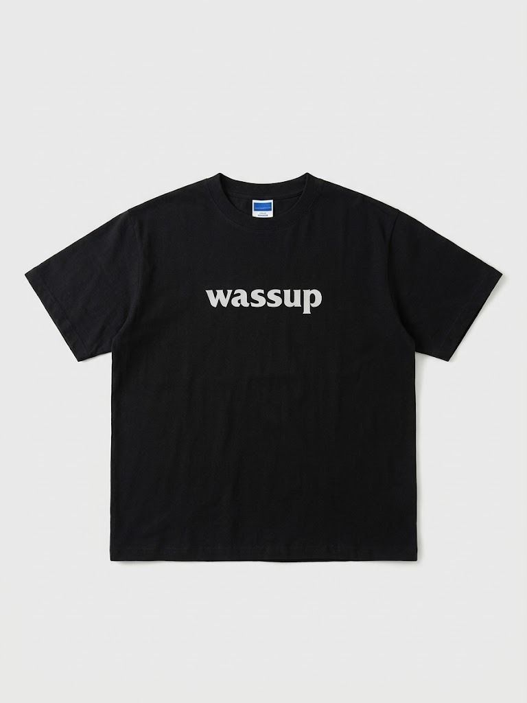 Wassup Script Logo T-Shirt (Category: Tshirts & Polo Shirts ) located in Caloocan City. Submitted by silverdragon_aaed38 (Listing ID 1470115037, Image 1). Description: Wassup Script Logo T-Shirt Complete Tags Size Large Dimes W 22 L 26.5 Color Rate: 10 No Issue 480 +sf.