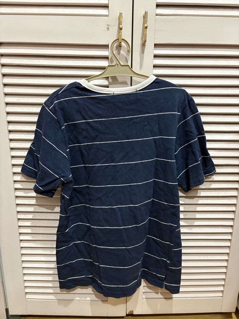 WE PLAY US Navy Striped Shirt (Category: Shirts) located in Muntinlupa City. Submitted by sukimum (Listing ID 1469978888, Image 2). Description: Can fit smaller sizes for a baggy fit. Very nice thick ribbed material.