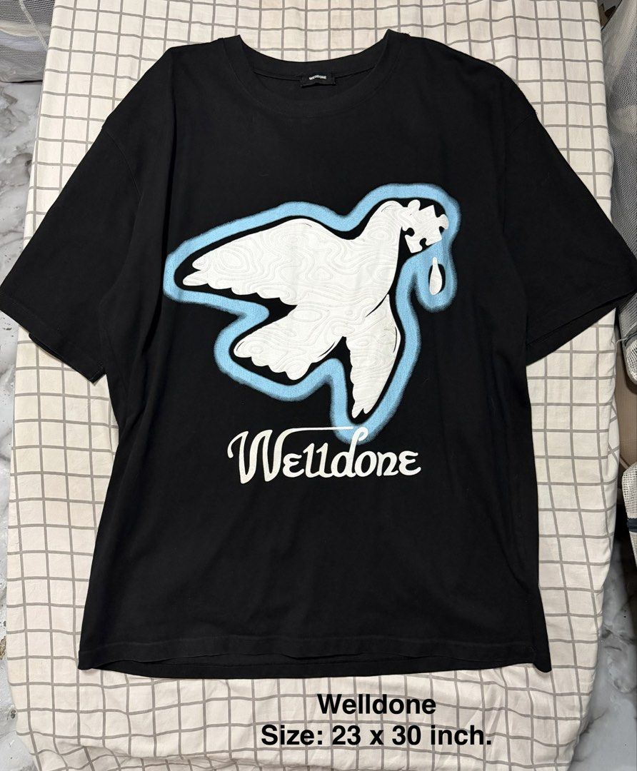 Welldone peace dove" graphic tshirt (Category: Luxury Apparel) located in Quezon City. Submitted by pinkyswearshop (Listing ID 1470014663, Image 1). Description: .
