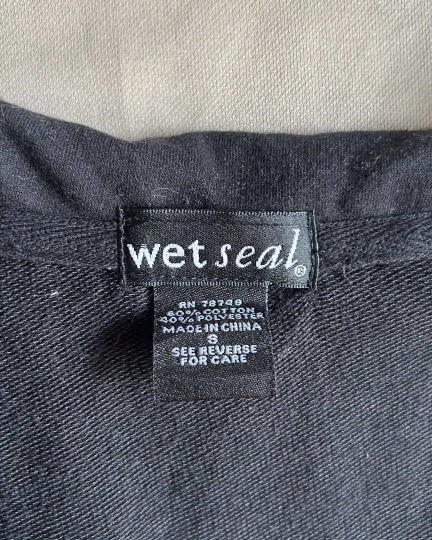 Wet Seal Buttoned Napoleon Vest Top (Category: Sleeveless) located in Los Banos. Submitted by hotlinevintage777 (Listing ID 1470126217, Image 3). Description: — size: s on tag, s to m — issue: minimal reddish bleach stains.