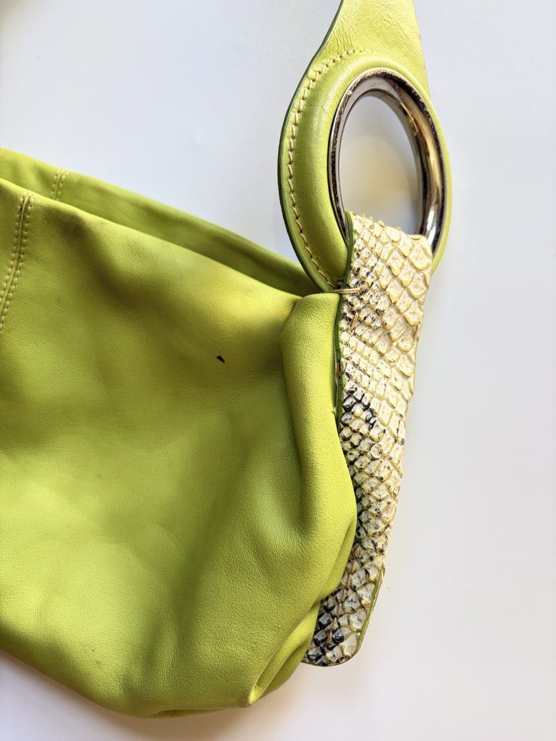 whimsy olive green with snakeskin design bag (Category: Shoulder Bags) located in Tarlac. Submitted by pearl_xoxo (Listing ID 1470108013, Image 2). Description: - whimsy olive green with snakeskin design bag issue: sign of usage brand: ginza kamematsu .