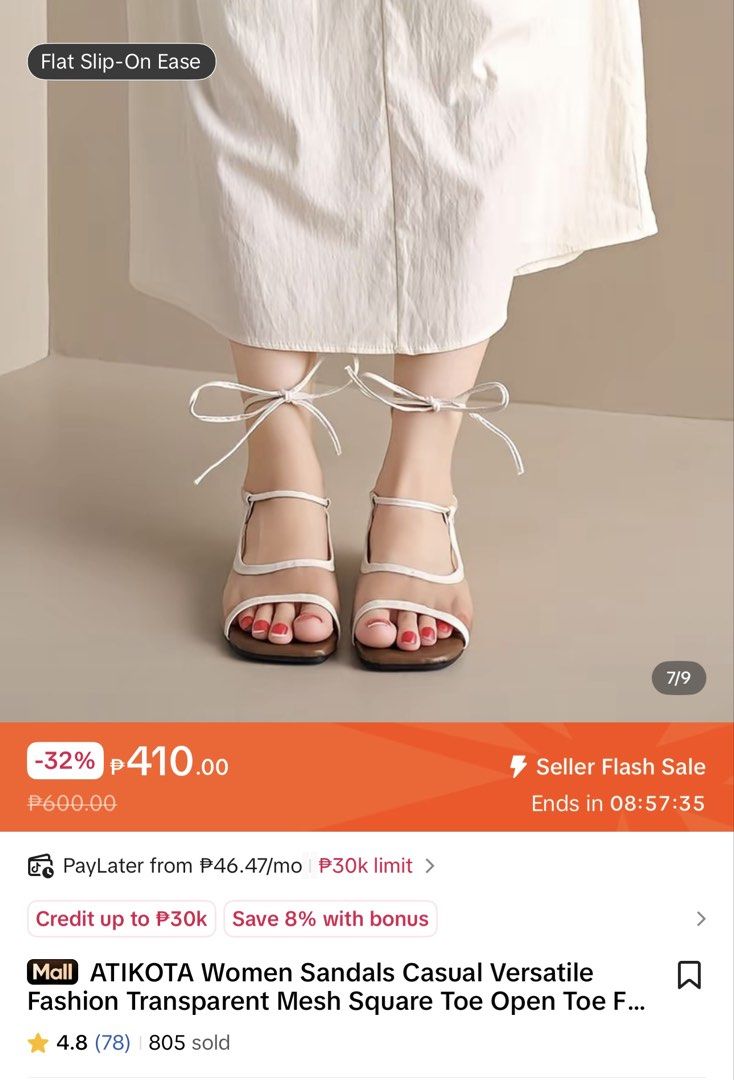 Women Sandals Transparent Mesh Square Toe Open (Category: Sandals) located in Manila. Submitted by mkytarr (Listing ID 1470012835, Image 3). Description: Preloved Women Sandals Transparent Mesh Square Toe Open Size 36 Only tried on for fitting, never used. Decluttering ✨ My personal preloved pieces 🤎 📍 Roxas Blvd., Pasay City 📦 Pick-up / Lalamove .