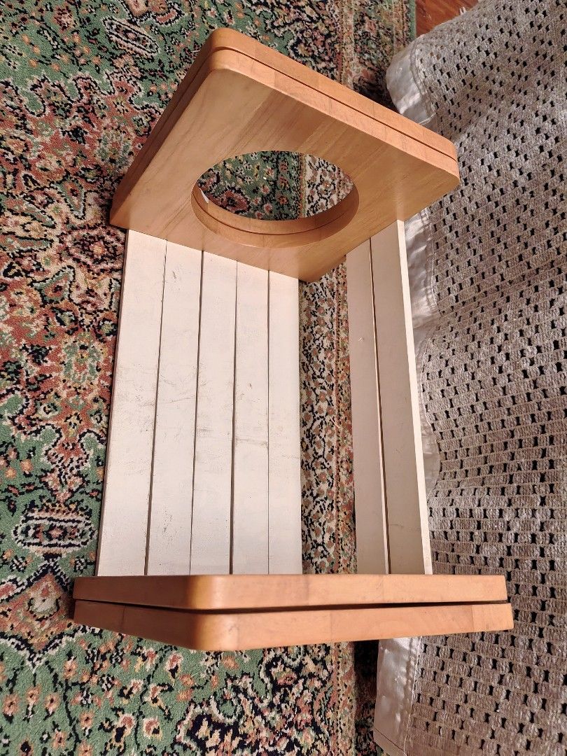 Wooden extendable book stand, Natural Finish (Category: Shelves, Cabinets & Racks) located in Manila. Submitted by luckycharm_215 (Listing ID 1469986956, Image 2). Description: .