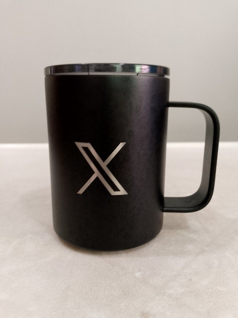 X (formerly known as Twitter) original mug (Category: Coffee & Tea Tableware) located in Batangas. Submitted by jst634 (Listing ID 1469998625, Image 2). Description: X (formerly known as Twitter) mug - original P550 - sf included well used esp. in coffee stainless meas. in cm as seen on pics sold from u.s. made in china.