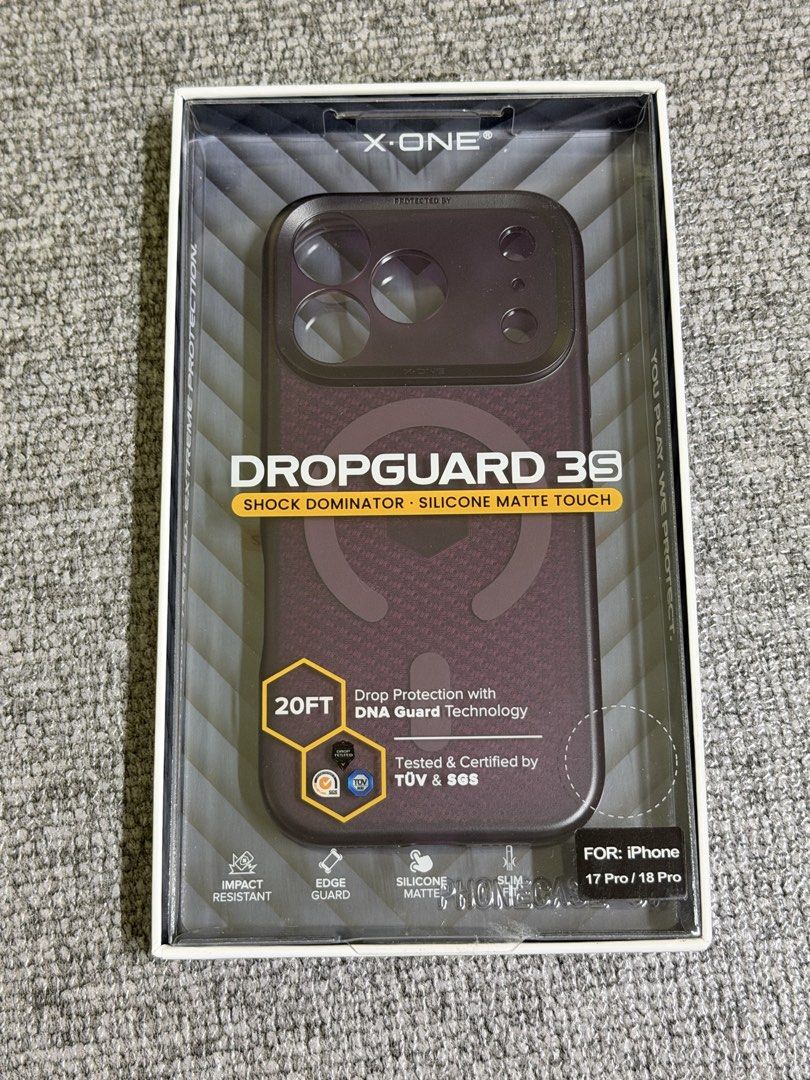 x.one Dropguard Pro Magnetic for iPhone 17 Pro Yellowing Resistant with Camera Button Protector (Category: Cases & Sleeves) located in Valencia. Submitted by pawprint22 (Listing ID 1469954512, Image 1). Description: X.One Dropguard Pro Magnetic for iPhone 17 Pro Yellowing Resistant with Camera Button Protector box is opened but never been used.