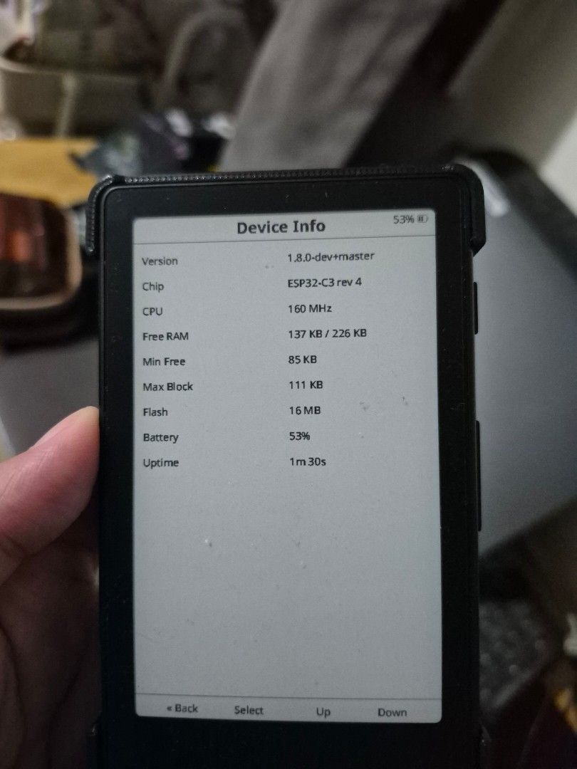 Xteink x4 (Category: E-Readers) located in Manila. Submitted by abethgueco (Listing ID 1470086547, Image 3). Description: - Brand/Model: Xteink X4 e-reader - Condition: Excellent, well-maintained - Includes: Protective case with a comfortable hand strap at the back - Hardware features: ESP32-C3 rev 4 chip, 16MB flash storage - Design: Compact, lightweight, and highly portable for reading anytime, anywhere - with memory card - Crossink ready.