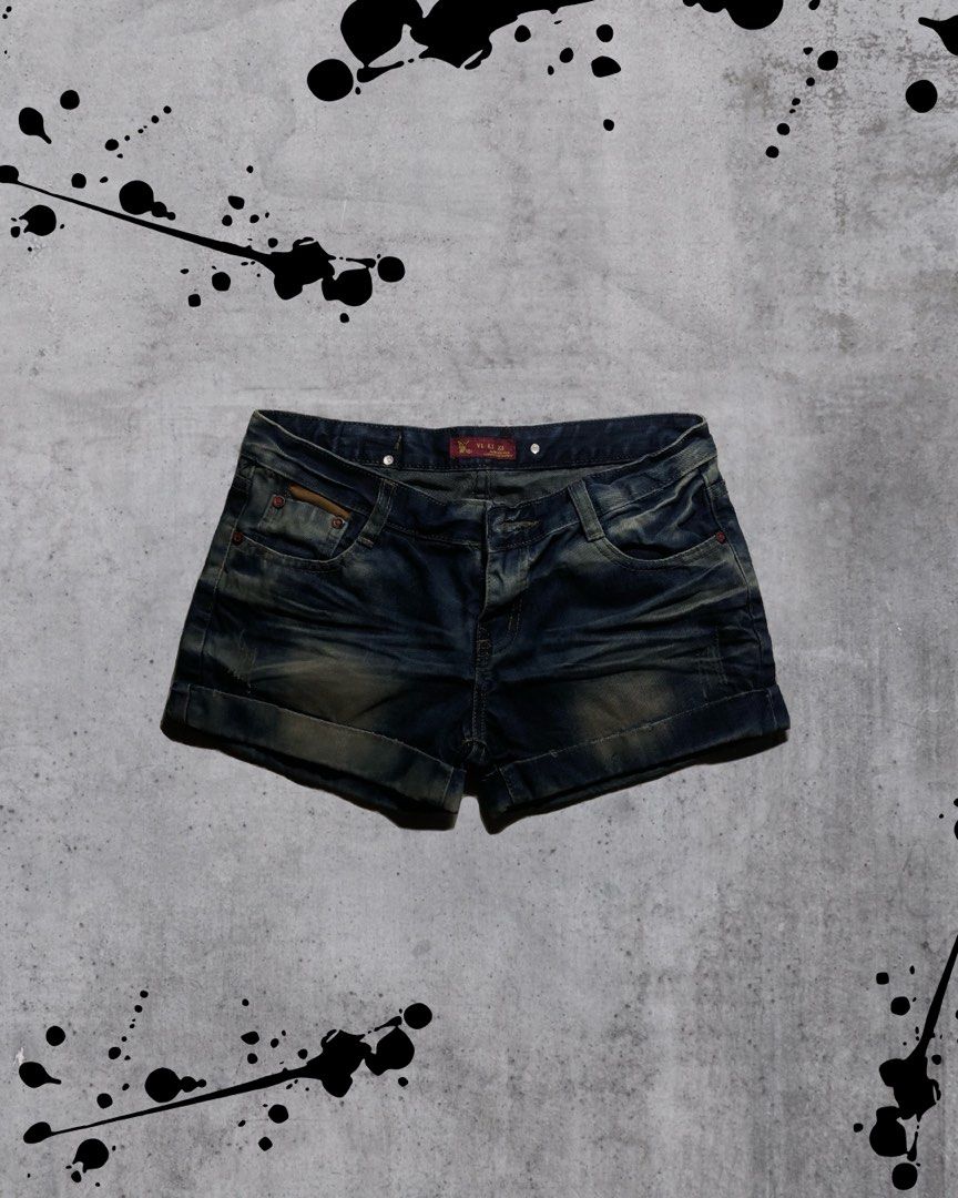 Y2K 2000s Bundle Low Rise Micro Denim Shorts (Category: Shorts) located in Calamba. Submitted by kiyanc3 (Listing ID 1464434385, Image 3). Description: No Issue - Size 28 to 29 - Micro - Low waist - Denim.