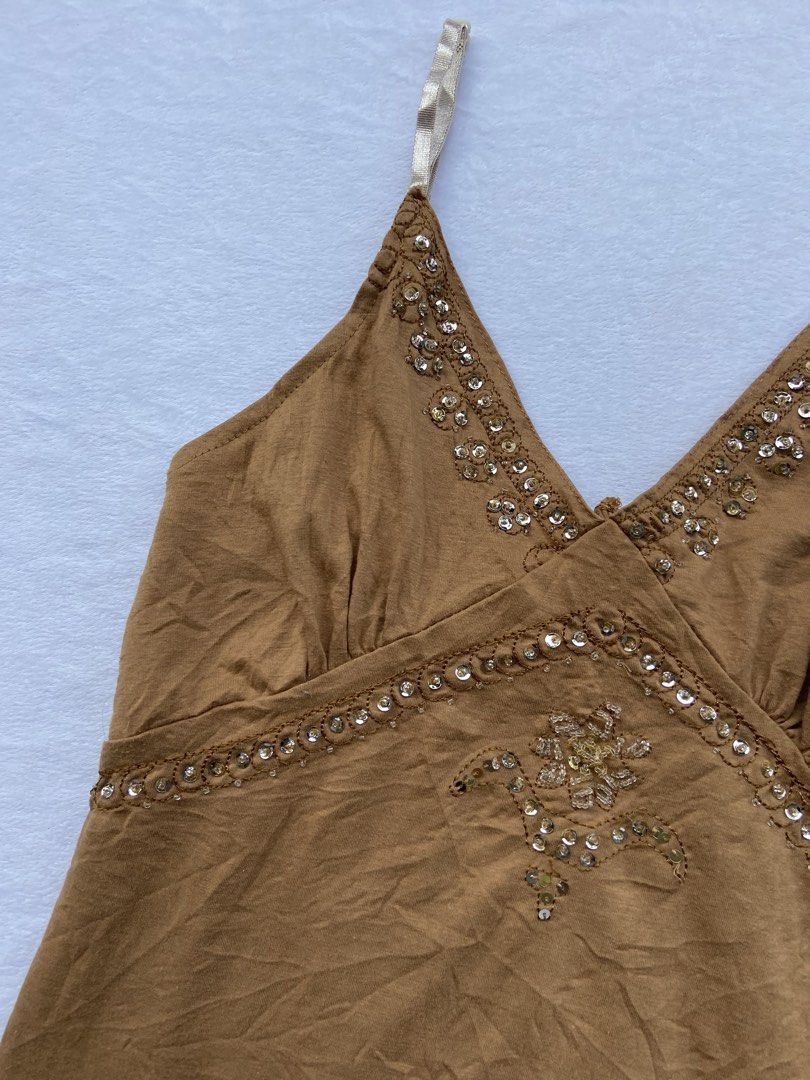 Y2K Beaded Cami Tops, so.fu.na (Category: Blouses) located in General Santos City (Dadiangas). Submitted by kala_chuchi (Listing ID 1470110413, Image 2). Description: Size. Small 13 inches width 23 inches length No flaws Over all condition Excellent .