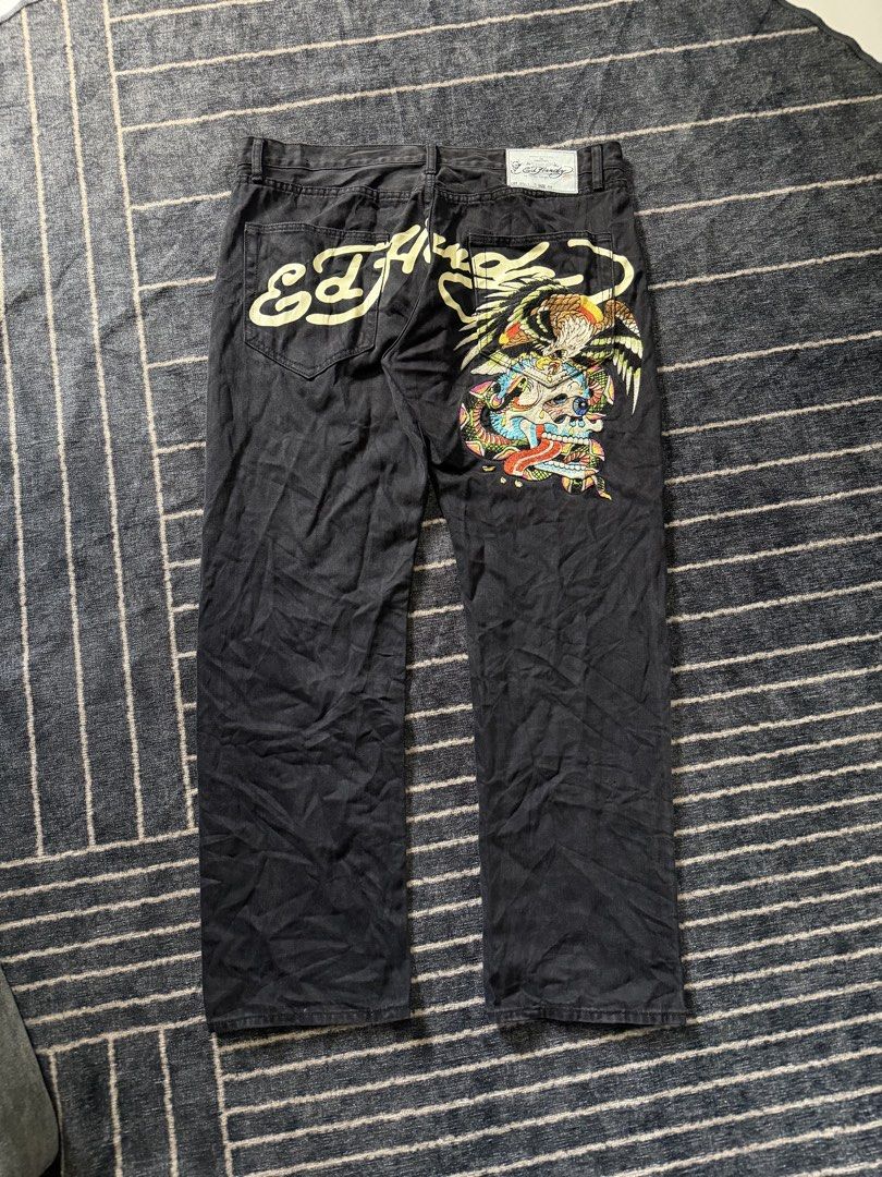 Y2k ed hardy embroid jeans (Category: Jeans) located in Batangas. Submitted by robertlopezigaya (Listing ID 1469980546, Image 1). Description: Y2k ed hardy embroid jeans Size 38 No issue Excellent condition.