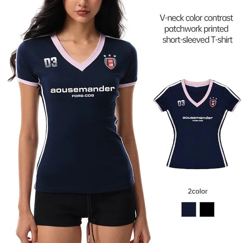 Y2K jersey tee (Category: Shirts) located in Naga. Submitted by she_clutter (Listing ID 1470113850, Image 2). Description: Flaw: Loose Neckline Can fit size small to med.