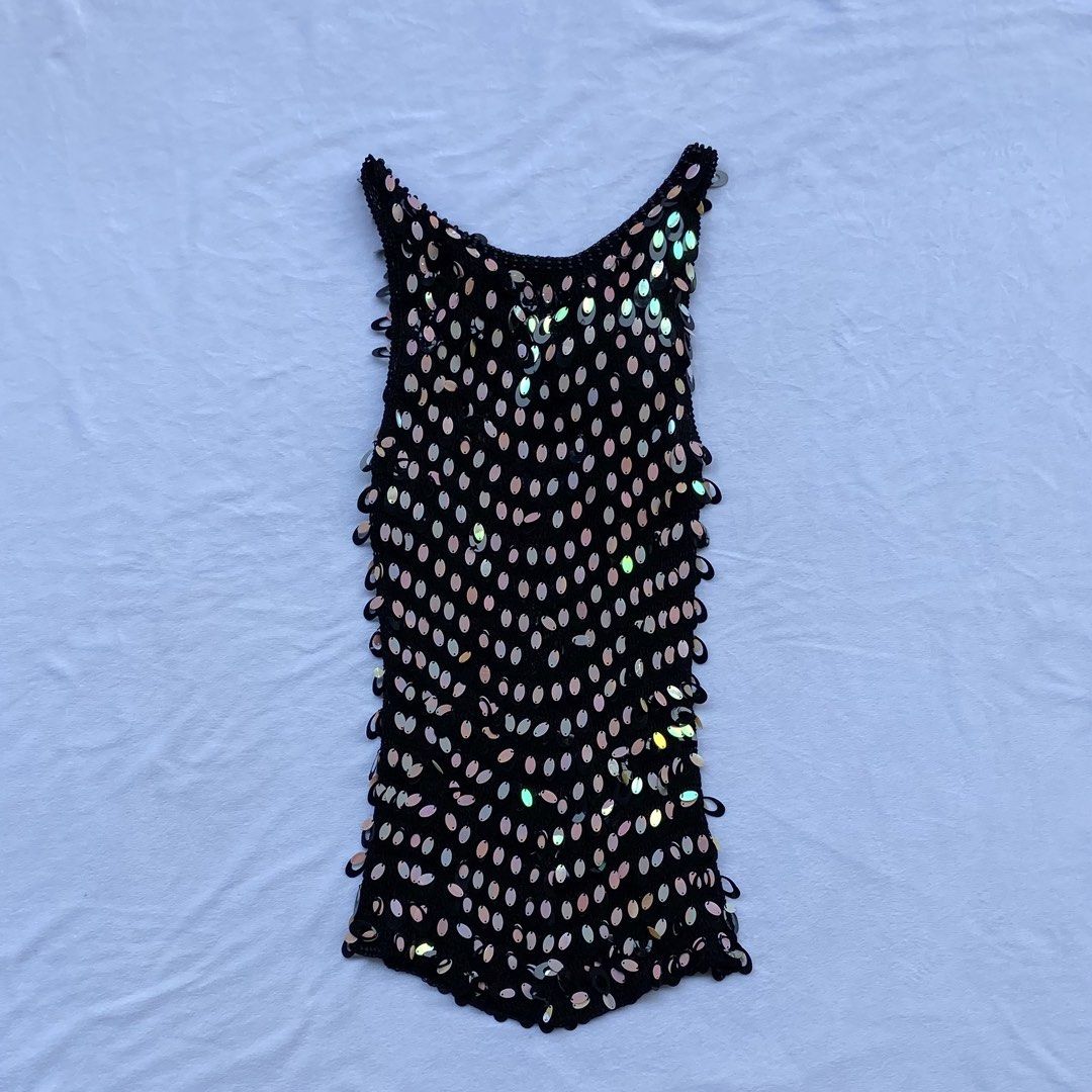 Y2K Mcbling Crochet (Category: Blouses) located in General Santos City (Dadiangas). Submitted by kala_chuchi (Listing ID 1470114095, Image 1). Description: Size. Small 13 inches width 25.5 inches length No flaws Over all condition Excellent .