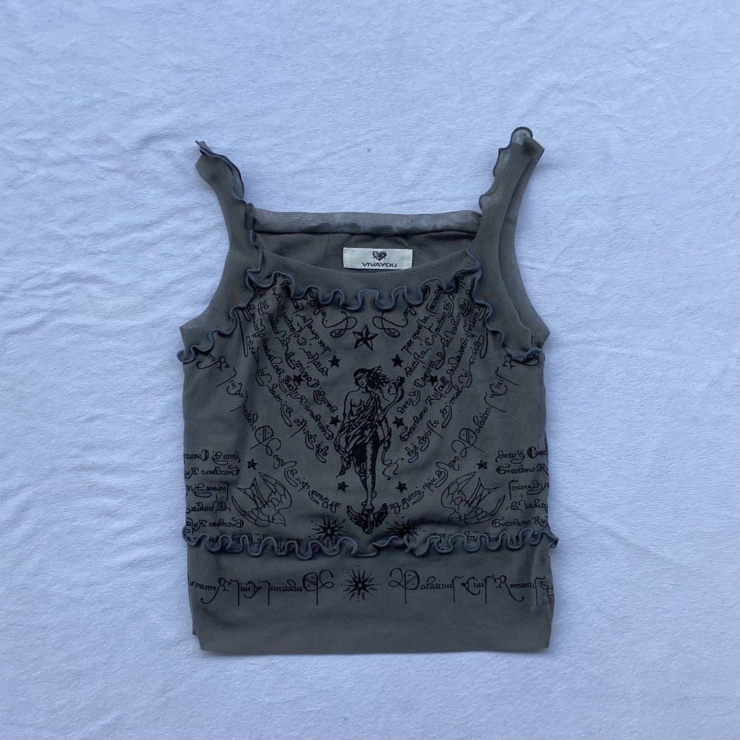 Y2K Mesh Tops, Vivayou (Category: Blouses) located in General Santos City (Dadiangas). Submitted by kala_chuchi (Listing ID 1470109967, Image 1). Description: Size. XS 12.5 inches width 16.5 inches length No flaws Over all condition Excellent .