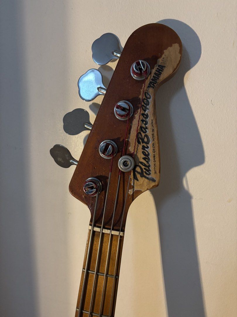 Yamaha Pulser Bass 400 (Category: Musical Instruments) located in Quezon City. Submitted by MetroDeRetro (Listing ID 1470100582, Image 3). Description: Yamaha Pulser Bass 400 * Wood bass guitar vintage * With Semour Duncan pick ups (worth 9k php, with receipt) * With two bass guitar bags (one is Graft worth 2.8k and the other is its leather OG bag) * La Bella Low Tension Flats * Free Fermata Leg rest Note: Specs were provided by the original owne