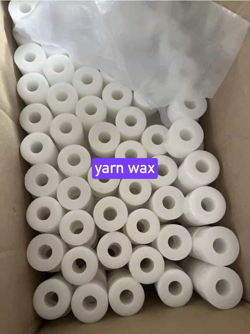 Yarn Wax Spools Cones Knitting Machineing Supply (Category: Craft Supplies & Tools) located in Quezon City. Submitted by timoshop (Listing ID 1469969875, Image 1). Description: - Lot of white yarn wax rings packed in a box - Designed for knitting machines to lubricate yarn smoothly - Includes multiple cylindrical wax pieces - Ideal surplus supplies for textile projects and machine maintenance - Ships fast from a trusted seller!.
