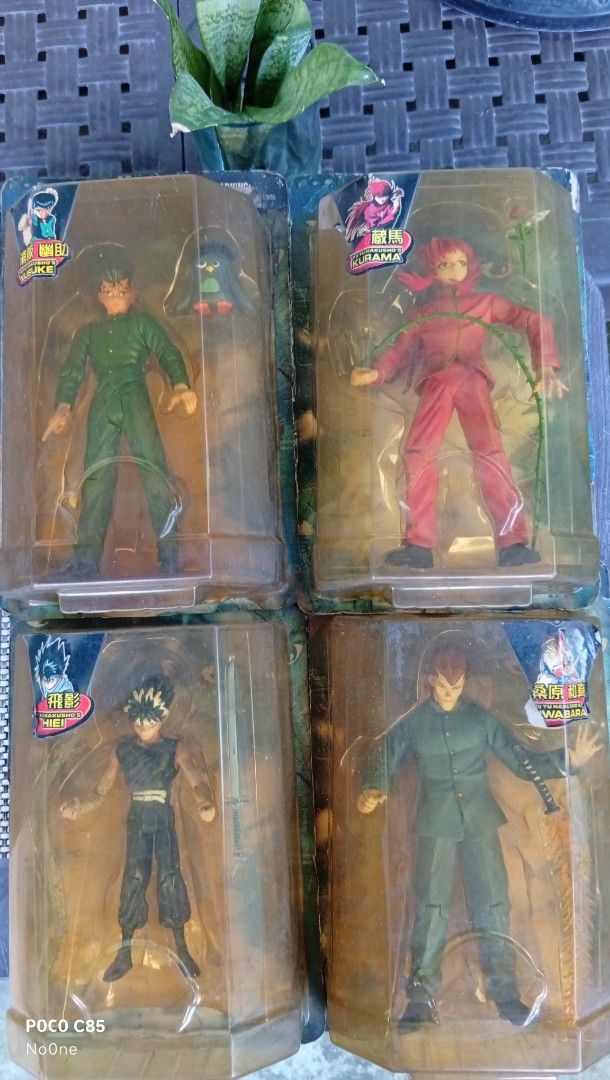 Yu Yu Hakusho series 1 Set 4 (Category: Figurines & Statues) located in Cavite. Submitted by richard.heart (Listing ID 1470003394, Image 2). Description: From IF-Labs comes the highly detailed and popular Yu Yu Hakusho/ Ghost fighter series 1 set of 4 figures. Released in 2002, the figure line includes: Yusuke with Puu and base. Kuwabara with Spirit sword base. Kurama with rose, rose whip and base. Hiei with Black dragon, sword and base. All figu