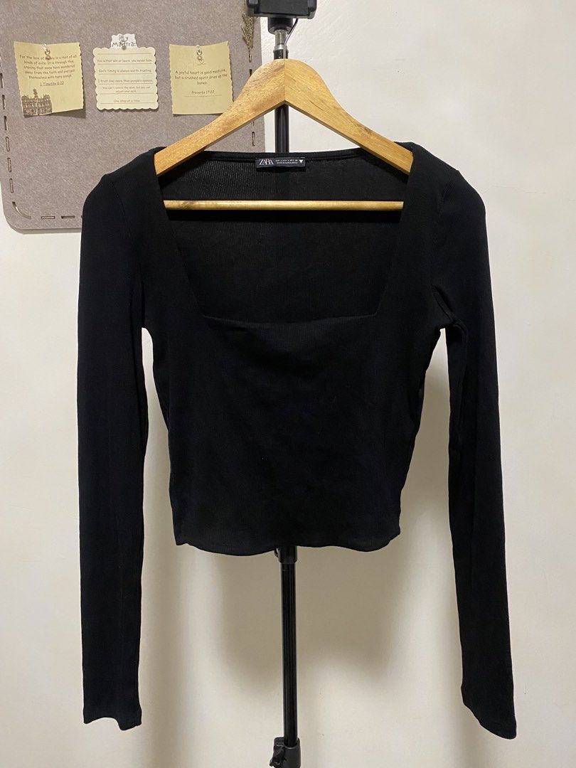ZARA (Category: Longsleeves) located in Baguio. Submitted by fashionfinds1999 (Listing ID 1470092629, Image 3). Description: Square neck stretchable.