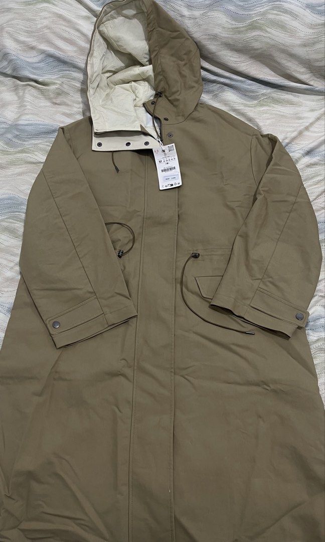 ZARA beige trench coat (Category: Coats, Jackets and Outerwear) located in Quezon City. Submitted by beth.mirandilla (Listing ID 1470085715, Image 1). Description: ZARA Beige winter trench coat unused (with tag on) original price: 1.2K MOP / 5.7K PHP from: ZARA Macau (Price can be discounted) .