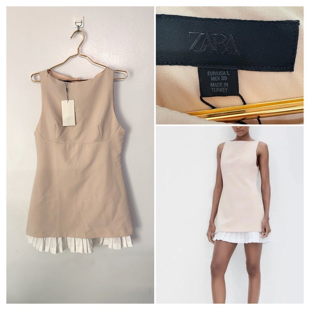 Zara Dress (Category: Dresses) located in Pasay City. Submitted by weartheclothes.mnl_shop (Listing ID 1470002047, Image 1). Description: Zara Dress Brand new with tag Super pretty, needs wash lang natambak Unused, di kasya hehe Large.