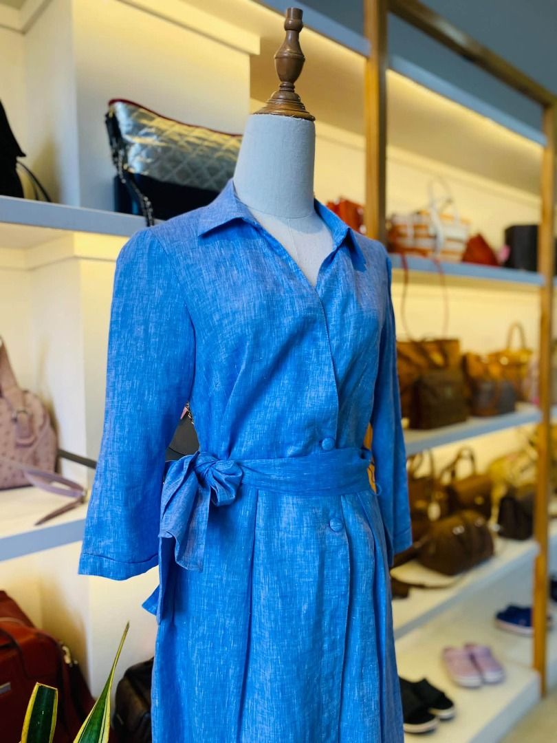 ZARA LINEN BELTED DRESS (Category: Dresses) located in Baguio. Submitted by asna_taku (Listing ID 1470047600, Image 2). Description: ZAR@ LINEN BELTED DRESS S-M ₱800.