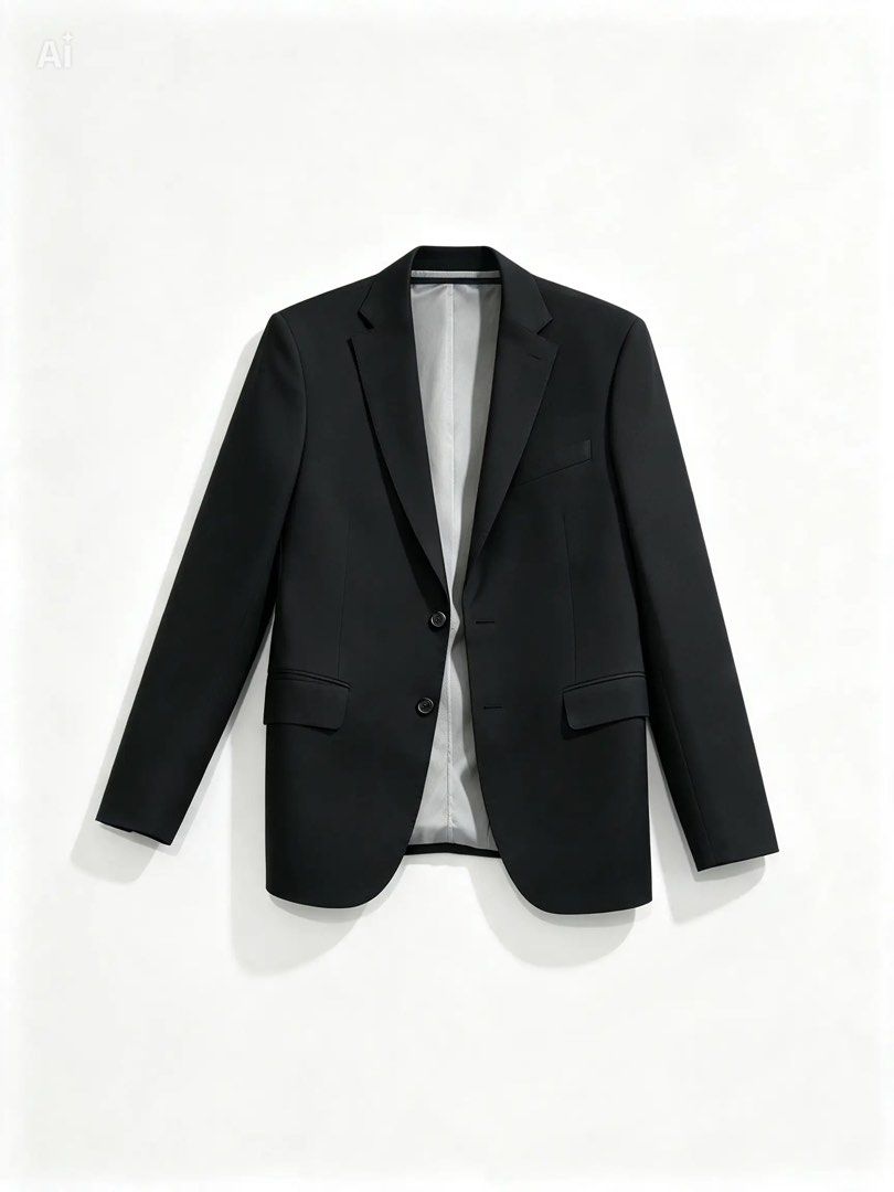 ZARA MAN (Category: Coats, Jackets and Outerwear) located in Davao. Submitted by sart0ria85 (Listing ID 1470104247, Image 1). Description: Dark gray suit with light grey patterned inner lining ;with two-button closure and notched lapel. Four-button cuffs and structured shoulders. 49% POLYESTER 48%VISCOSE 3%ELASTANE MADE IN TURKIYE 🇹🇷 MEDIUM. Size 38 EXCELLENT CONDITION (96/100).